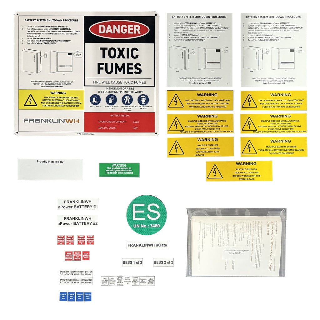Industrial Engraving Solutions FranklinWH Battery Pro Plaque Label Kit