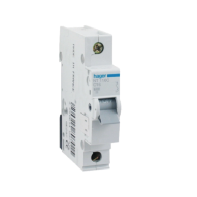 Hager Miniature Circuit Breaker MCB C Curve 1 Pole 10kA- Amperage Options